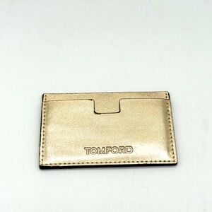 Tom Ford Card Holder Gold Metallic EUC